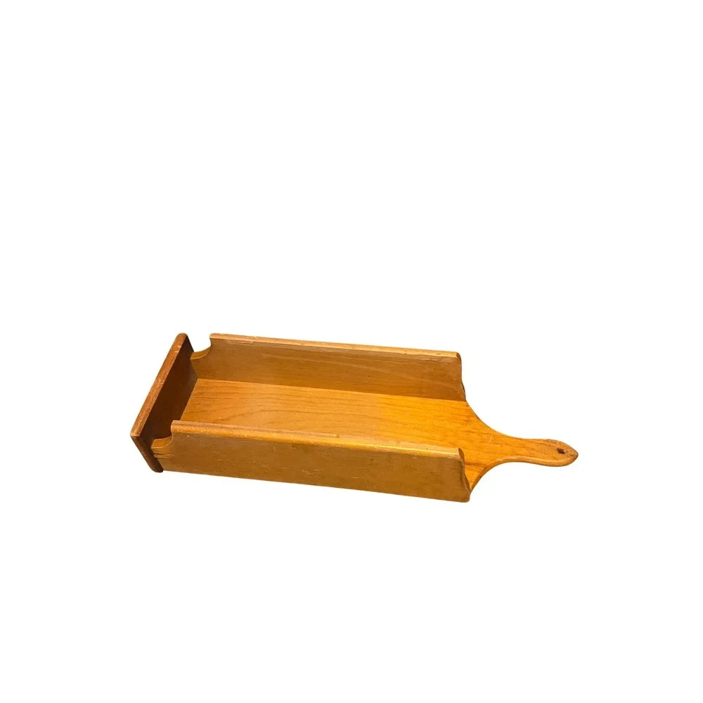 Vintage Primitive Wooden Wall Box Candle Holder Mail Organizer Farmhouse Decor